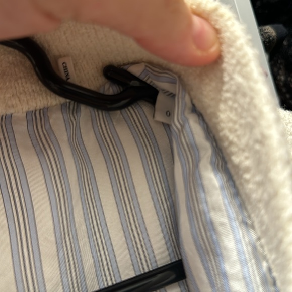 Sandro ivory sweater blazer boucle size 0 pearl buttons - Picture 3 of 5